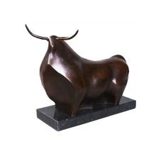 Animal Brass Statue Abstract Cattle Bronze Sculpture Tpy-033